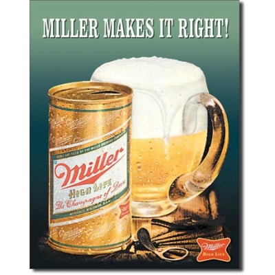Enseigne Miller en métal  / Makes It Right